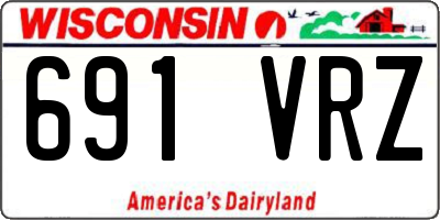 WI license plate 691VRZ