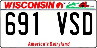 WI license plate 691VSD