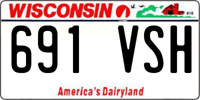 WI license plate 691VSH