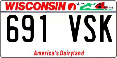 WI license plate 691VSK