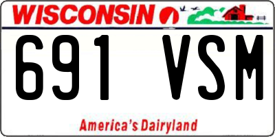 WI license plate 691VSM