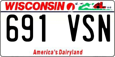 WI license plate 691VSN