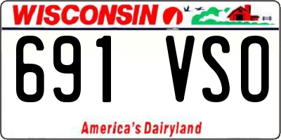 WI license plate 691VSO