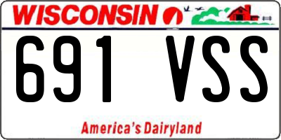WI license plate 691VSS