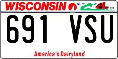 WI license plate 691VSU