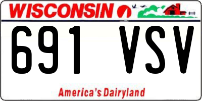 WI license plate 691VSV