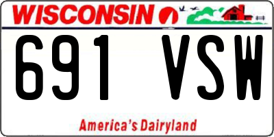 WI license plate 691VSW