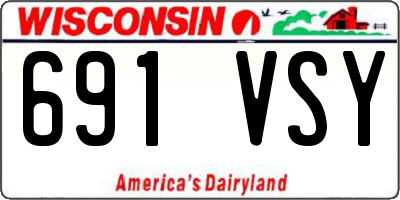 WI license plate 691VSY