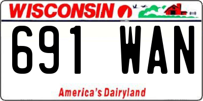 WI license plate 691WAN