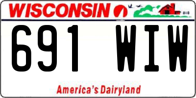 WI license plate 691WIW