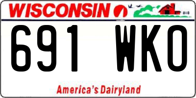 WI license plate 691WKO