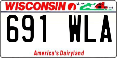WI license plate 691WLA