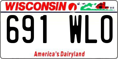WI license plate 691WLO