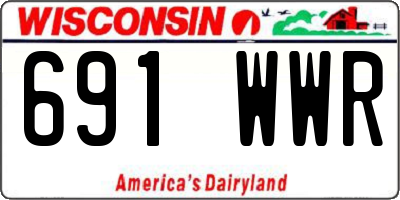 WI license plate 691WWR