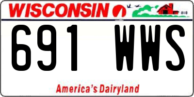 WI license plate 691WWS