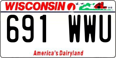 WI license plate 691WWU