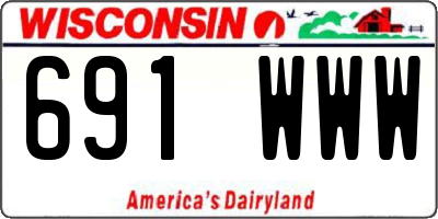 WI license plate 691WWW