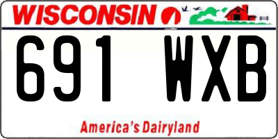 WI license plate 691WXB