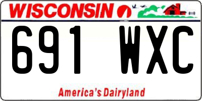 WI license plate 691WXC