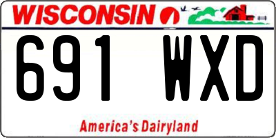 WI license plate 691WXD