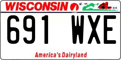 WI license plate 691WXE