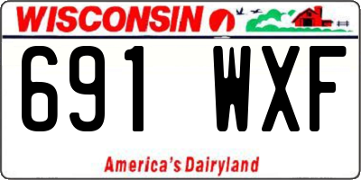 WI license plate 691WXF