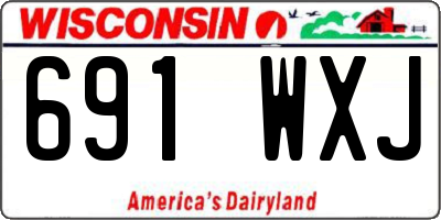WI license plate 691WXJ