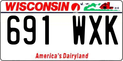 WI license plate 691WXK