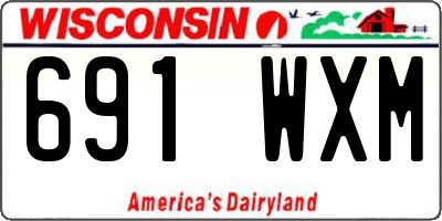 WI license plate 691WXM