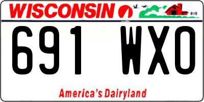 WI license plate 691WXO