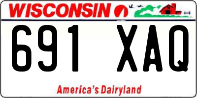 WI license plate 691XAQ