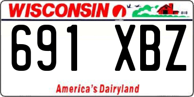 WI license plate 691XBZ
