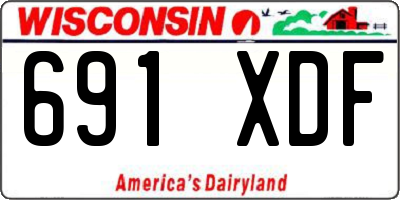 WI license plate 691XDF