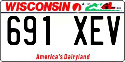 WI license plate 691XEV