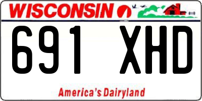 WI license plate 691XHD