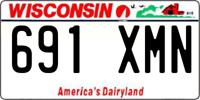 WI license plate 691XMN