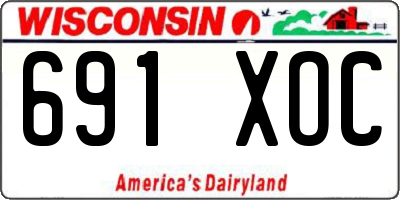 WI license plate 691XOC