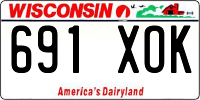 WI license plate 691XOK