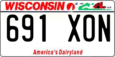 WI license plate 691XON
