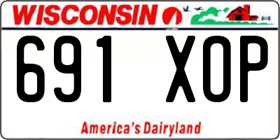 WI license plate 691XOP