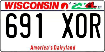 WI license plate 691XOR