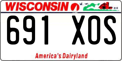 WI license plate 691XOS