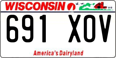 WI license plate 691XOV