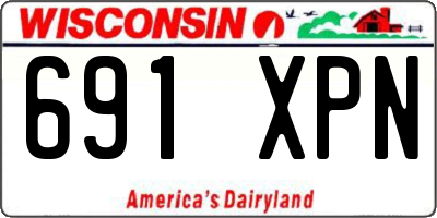WI license plate 691XPN