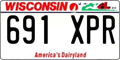 WI license plate 691XPR