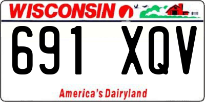 WI license plate 691XQV