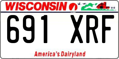 WI license plate 691XRF