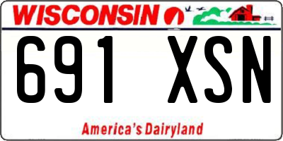 WI license plate 691XSN