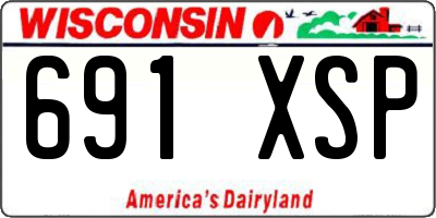 WI license plate 691XSP