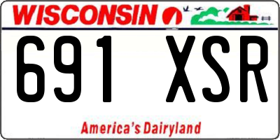 WI license plate 691XSR